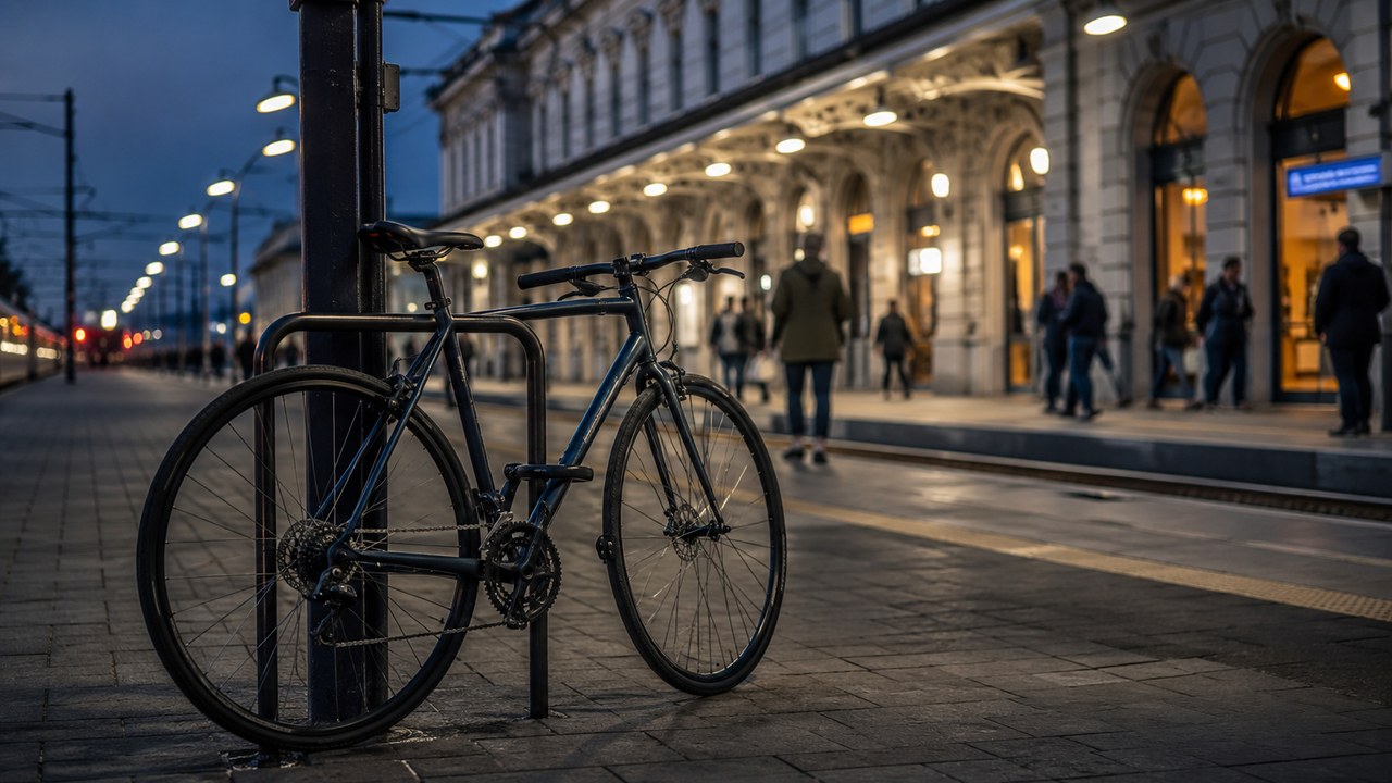 Bicykel na stanici v Šamoríne: večer stačilo pár hodín
